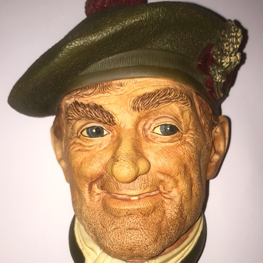Vintage 1969 Bossons Jock England Chalkware Head